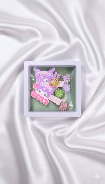 Box of Cartoon Hair Pins and Clips