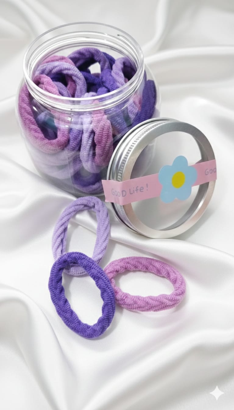 Jar of ponytail Holders (30)