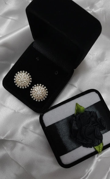 Round Pave Ear studs