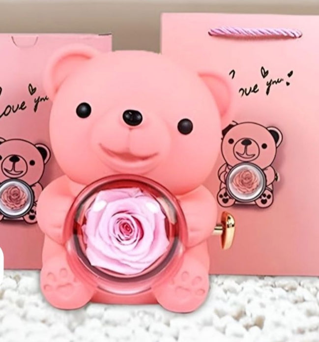 Rotating Teddy Bear Jewelry box