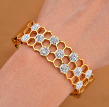 Golden Stainless steel hive bangle